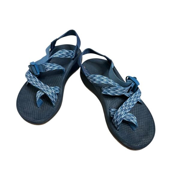 Chaco Blue Z Cloud Sport 2 Adjustable Toe Ring Sandals | 8 - Picture 4 of 5